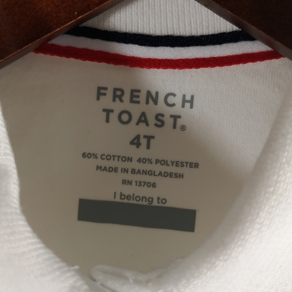 NWOT French Toast Girl's Long-Sleeve Shirt, Size 4, White - Picture 2 of 5